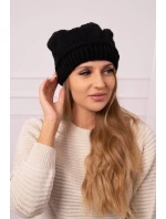 Dámská čepice černá model 18752317 - K-Fashion Dámská čepice černá model 18752317 - K-Fashion