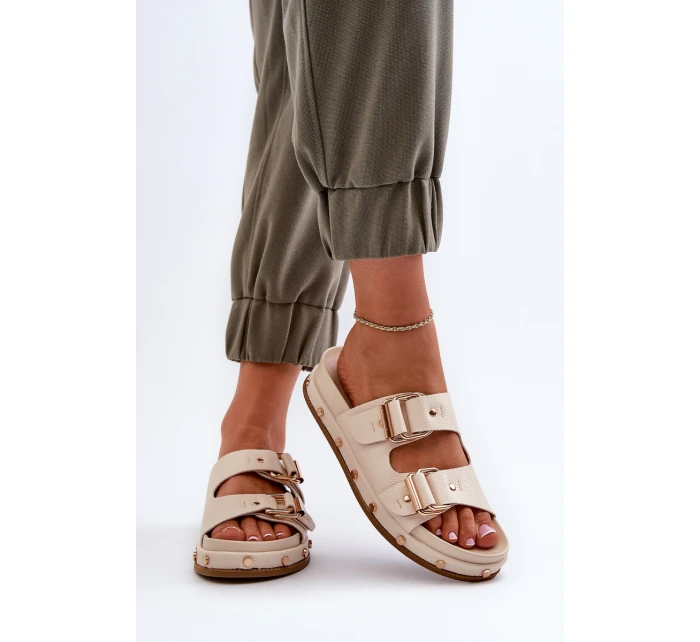 Dámské žabky na platformě Big Star NN274083 béžové Dámské žabky na platformě Big Star NN274083 béžové