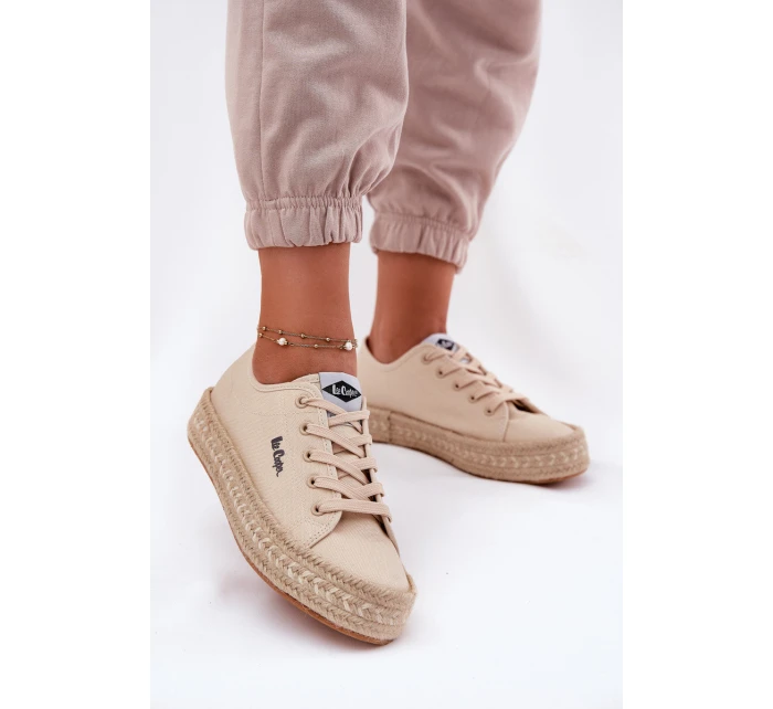 Dámské tenisky s pletením model 21693309 Béžové - Lee Cooper