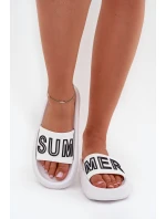 Dámské pantofle na masivní podrážce – bílé Vinceza