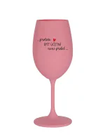 PROTOŽE BÝT ÚČETNÍ NENÍ PRDEL - růžová sklenice na víno 350 ml