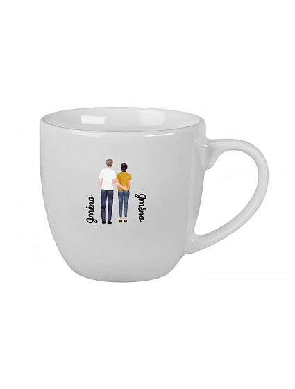 Personalizovaný keramický hrníček 400 ml s párem Personalizovaný keramický hrníček 400 ml s párem