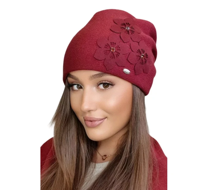 Dámská čepice model 21870978 bordó - Kamea