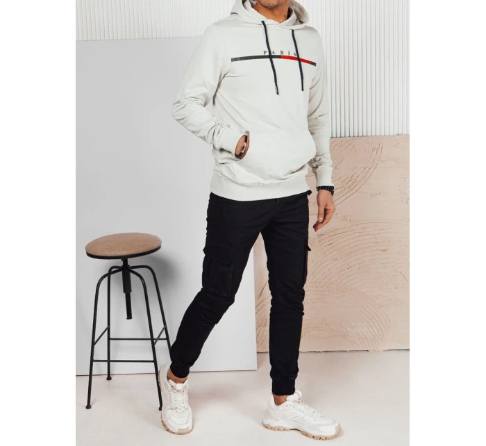 Pánská šedá mikina s potiskem FashionStreet BX5729 Pánská šedá mikina s potiskem FashionStreet BX5729