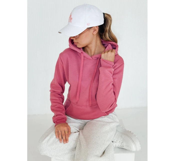 Dámská mikina BASIC s kapucí fuchsiová BY1394