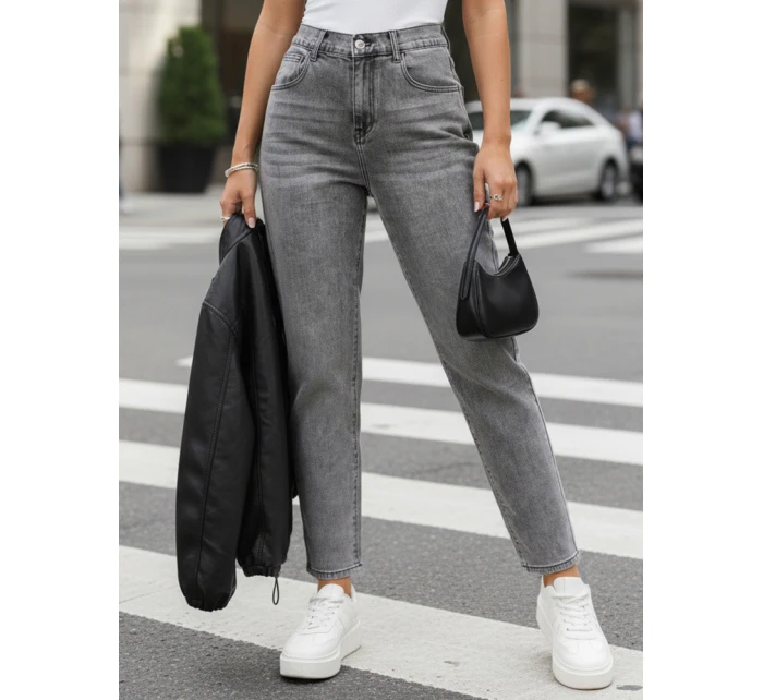 damskie mom fit z  szare model 22014078 - FashionStreet