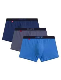 Pánské boxerky 3 pack 011 blue - Atlantic