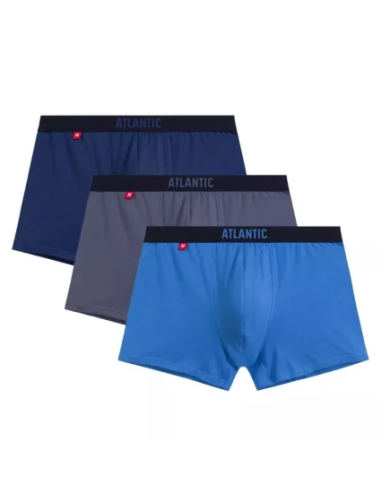 Pánské boxerky 3 pack 011 blue - Atlantic