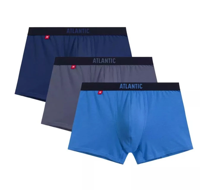Pánské boxerky 3 pack 011 blue - Atlantic