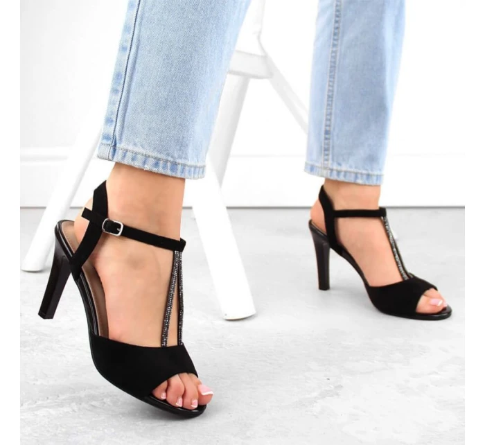 Černé semišové sandály W model 19907355 - SERGIO LEONE