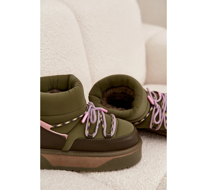 Sněhule na platformě D.Franklin DFSH371015 Khaki