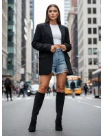 Dámské kozačky na podpatku Černé Yserine