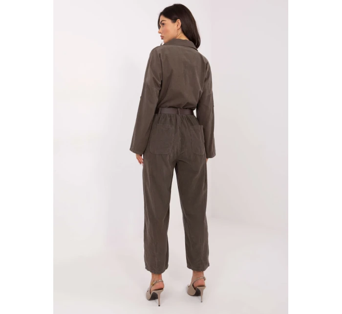 Spodnie IT SP model 21749909 ciemny khaki - FPrice Spodnie IT SP model 21749909 ciemny khaki - FPrice