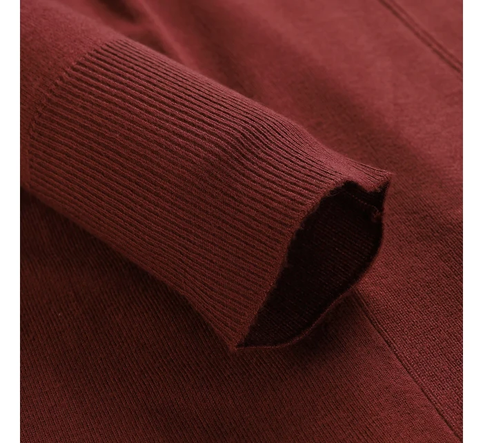 Dlouhý dámský svetr nax NAX EDERA madder brown Dlouhý dámský svetr nax NAX EDERA madder brown