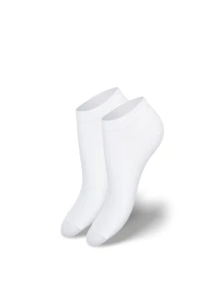 Dámské bambusové kotníkové ponožky – bílé