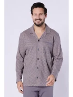 Pyžamo Hotberg 1754 Marcel long/r M-2XL rozepínací Pyžamo Hotberg 1754 Marcel long/r M-2XL rozepínací