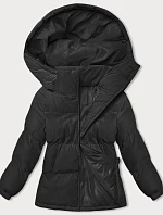 Dámská zimní bunda s kapucí černá (5M3169-392)