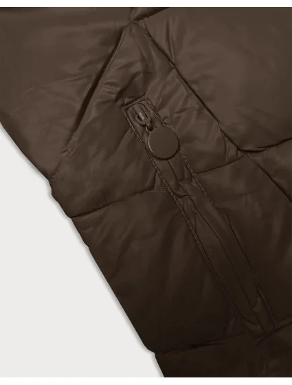 Dámská zimní bunda ve velbloudí barvě s kapucí model 21247171 - Z-DESIGN