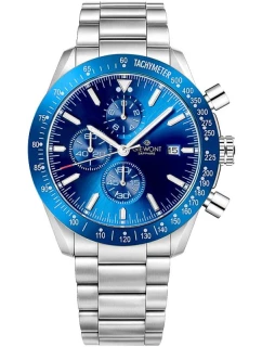 Pánské hodinky Chronograph Sapphire Silver Blue model 21807591 - Giewont