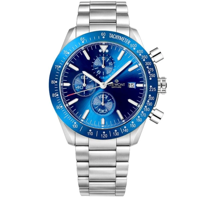 Pánské hodinky Giewont Chronograph Sapphire Silver Blue GW8720-B3 Pánské hodinky Giewont Chronograph Sapphire Silver Blue GW8720-B3