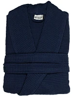The One Towelling Waffle Bathrobe Vaflový župan 48.1044 navy