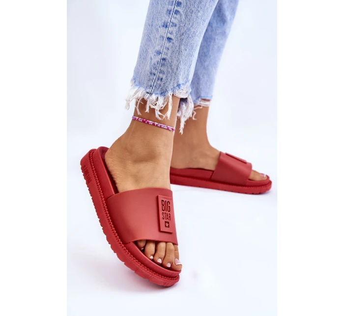 Dámské pantofle Big Star model 21609146 červené - Big Star Shoes Dámské pantofle Big Star model 21609146 červené - Big Star Shoes