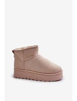 Dámské Sněhule Na Platformě Zateplené Kožíškem Světle Béžové model 21672090 - Boto Dámské Sněhule Na Platformě Zateplené Kožíškem Světle Béžové model 21672090 - Boto