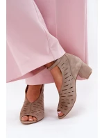 Dámské Semišové Boty Na Podpatku Maciejka Tmavě Béžové 06893-10 Dámské Semišové Boty Na Podpatku Maciejka Tmavě Béžové 06893-10