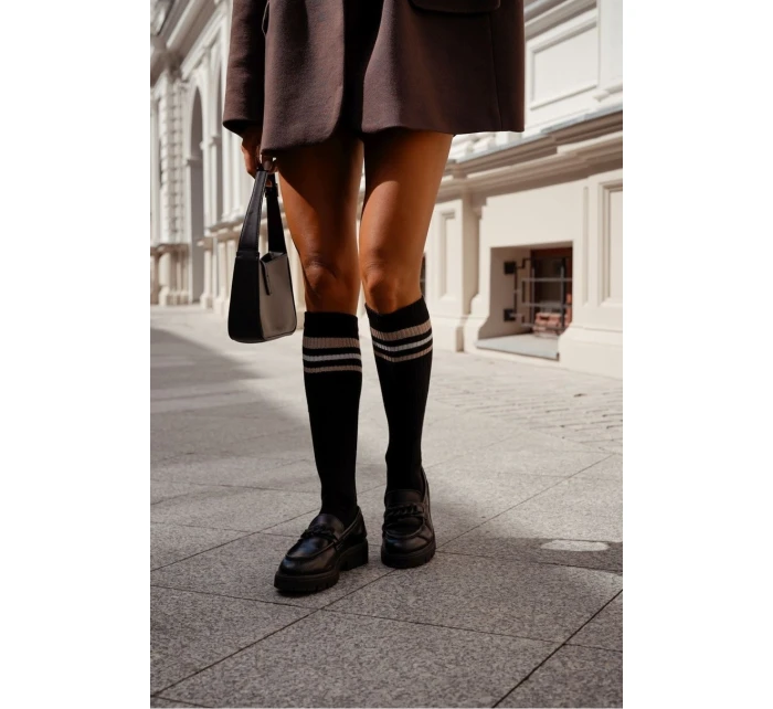 Pruhované dámské podkolenky s proužky model 21395516 - Milena