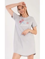 Dámská noční košile s krátkým rukávem model 18831612 - Vienetta Dámská noční košile s krátkým rukávem model 18831612 - Vienetta