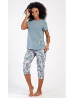 Dámské pyžamo kapri model 20711908 - Vienetta Dámské pyžamo kapri model 20711908 - Vienetta