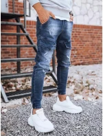 Pánské bojové džínové kalhoty modré Dstreet UX3281