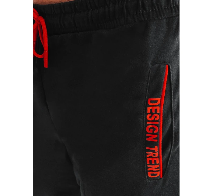 Pánské černé teplákové šortky FashionStreet SX2221 Pánské černé teplákové šortky FashionStreet SX2221