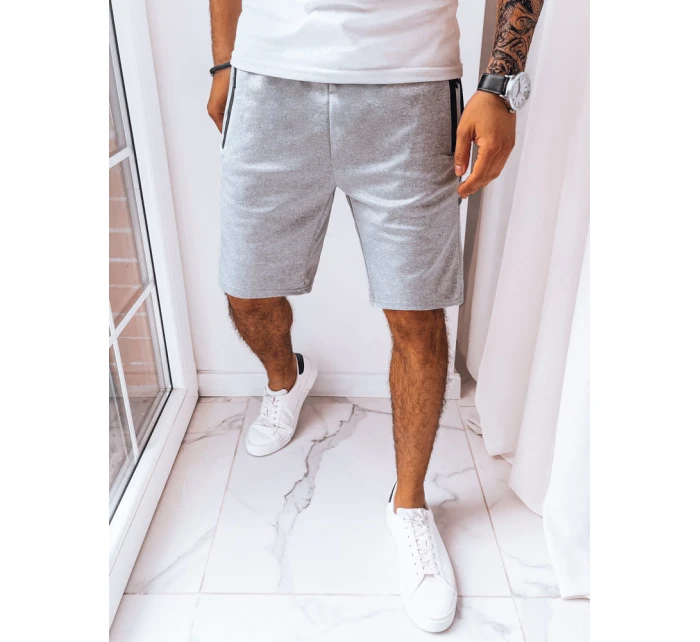 FashionStreet pánské světle šedé teplákové kraťasy SX2256