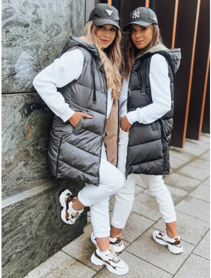 Tmavě šedá oboustranná dámská vesta ONADE FashionStreet TY3725