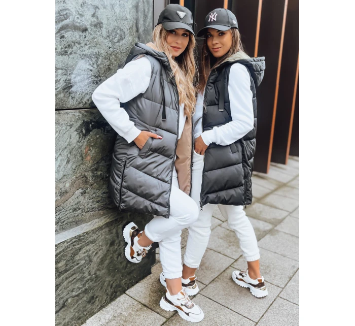 Tmavě šedá oboustranná dámská vesta ONADE FashionStreet TY3725