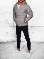 FashionStreet pánská světle šedá prošívaná přechodná bunda TX4657