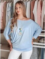Dámská máslová halenka oversize s přívěskem modrá Dstreet model 21985617 - FashionStreet