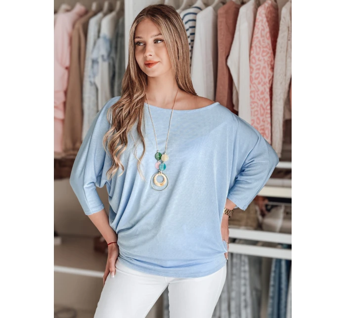 Dámská máslová halenka oversize s přívěskem modrá Dstreet model 21985617 - FashionStreet