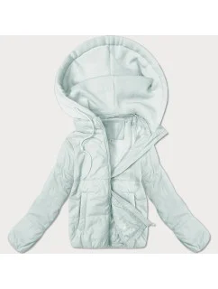 Krátká dámská bunda ve světle barvě s kapucí model 21066755 - J.STYLE