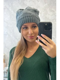 Dámská čepice tmavě šedá model 18752357 - K-Fashion