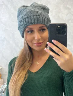 Dámská čepice  tmavě šedá model 18752357 - K-Fashion