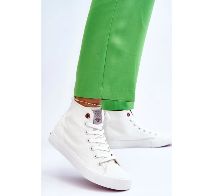 Dámské klasické vysoké tenisky Cross Jeans LL2R4086C Bílé Dámské klasické vysoké tenisky Cross Jeans LL2R4086C Bílé