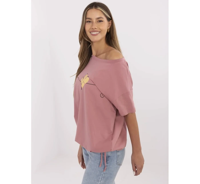 T shirt CLM TS model 21121818 ciemny różowy - FPrice