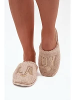 Dámské pantofle s kožíškem LADY Vinceza – béžové Dámské pantofle s kožíškem LADY Vinceza – béžové