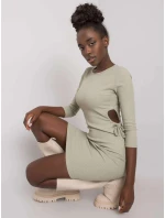 Dámské šaty LK SK model 19392225 pistáciové - Lakerta Dámské šaty LK SK model 19392225 pistáciové - Lakerta