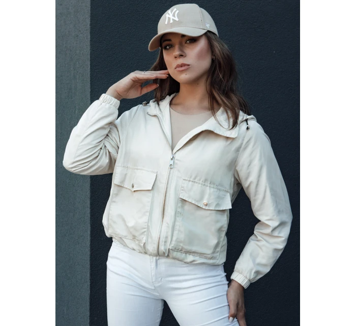 Dámská přechodná bunda s kapucí BELIJ béžová FashionStreet TY4471 Dámská přechodná bunda s kapucí BELIJ béžová FashionStreet TY4471