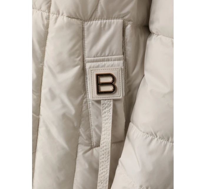 Dámská prošívaná bunda s kapucí světle šedá FashionStreet TY5584