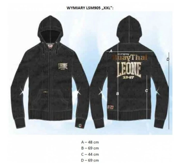 pánská mikina černá XXL model 21348635 - LEONE