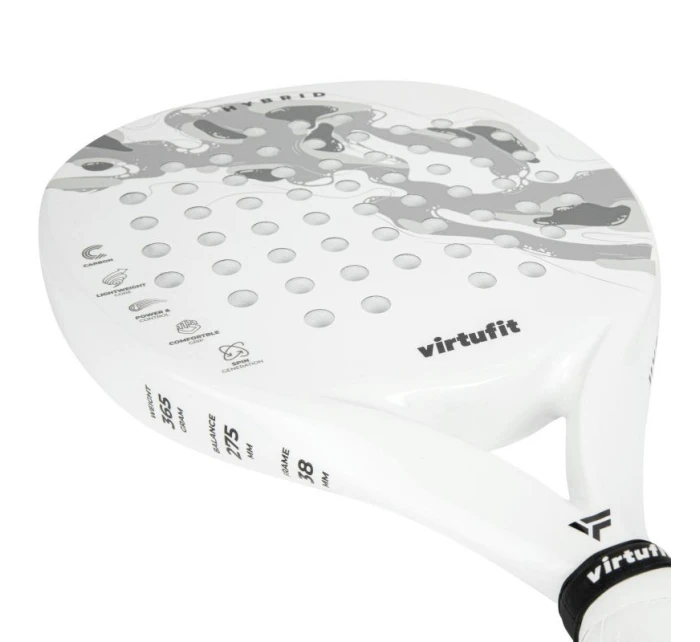 VIRTUFIT RAKETA PADEL HYBRID - BÍLO-ŠEDÁ